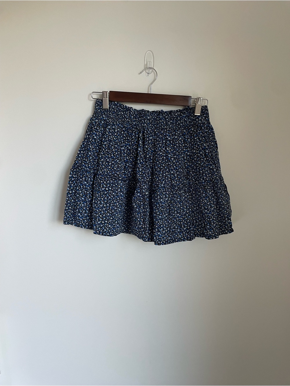 GAP Navy Blue Floral Tiered Skirt